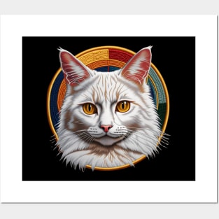 Striking Turkish Angora Embroidered Patch Posters and Art